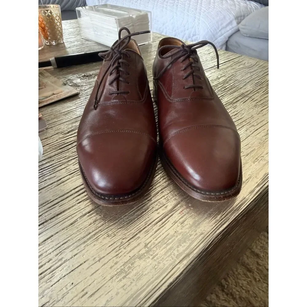 Thursday Brown Leather Lace Up Loafers sz 10 EUC